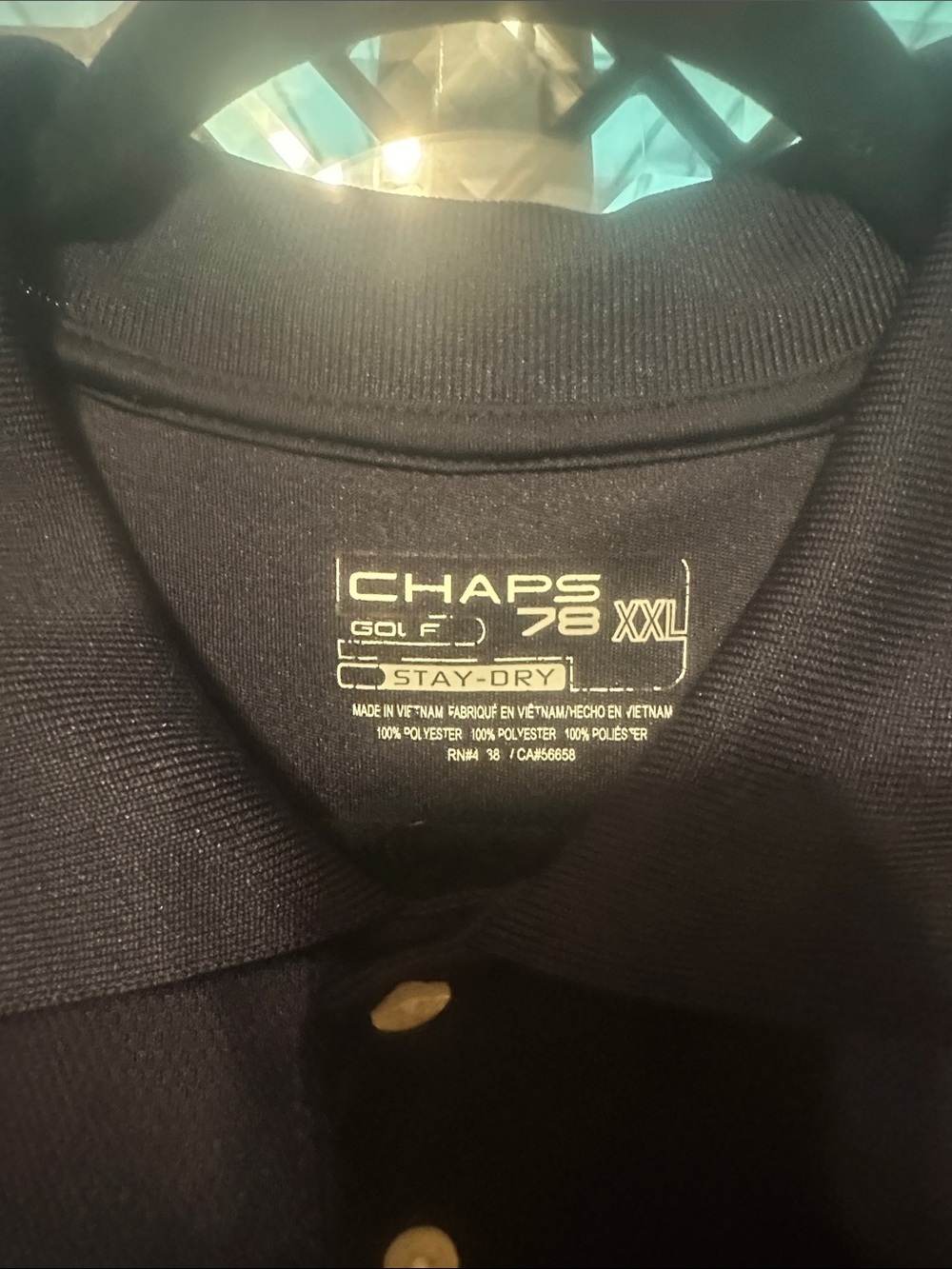 Chaps Stay-Dry Polo Shirt - Navy